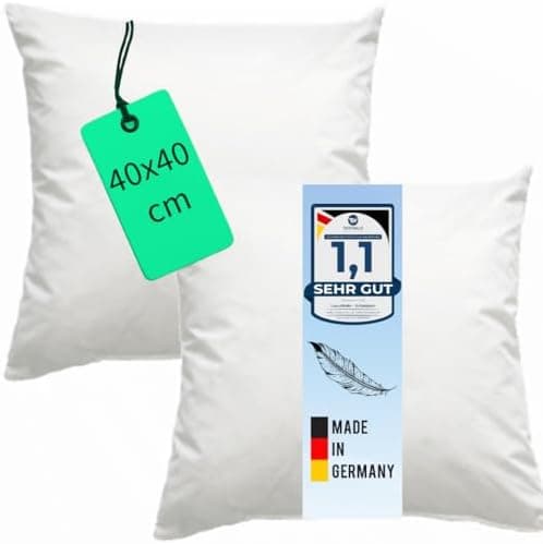 Luxusfeder 2er Sofakissen - Daunen Füllung 300g - 100% Baumwolle Bezughülle - Öko-Tex 

Luxusfeder 2er Sofakissen - Daun