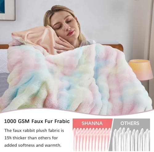 Kuscheldecke Milchsamt Blasen Decke Super Soft Warme Couchdecke 100 x 160cm White