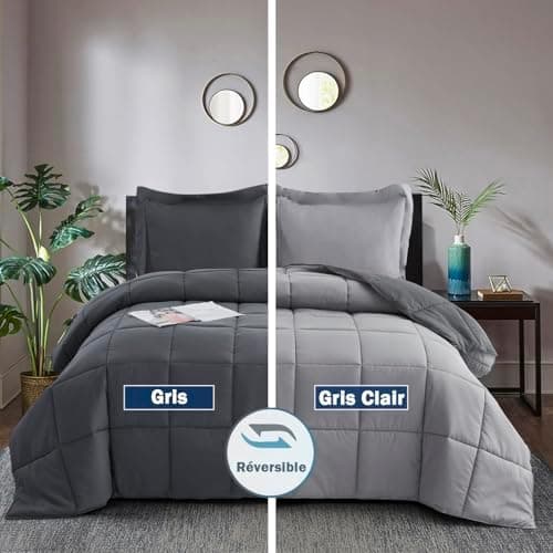 Oeko-TEX zertifizierte Nebelrosa Bettdecke HIG 155x220 cm - Weich & Flauschig - 1500g Daunenalternative (250GSM)