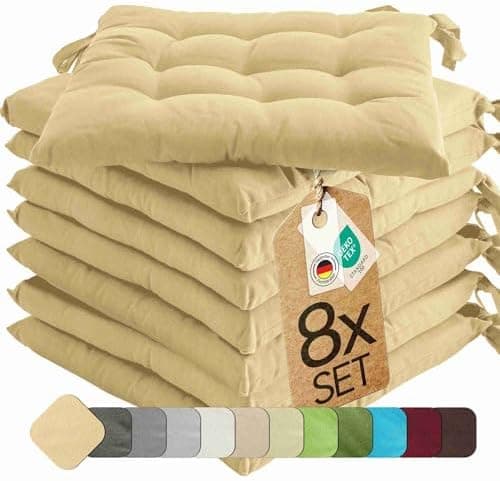 Etérea Türkiswaschbares Sitzkissen Stuhl 40x40 2er Set Inneneinbau - Outdoor & Indoor - OEKO-TEX Made in Green
