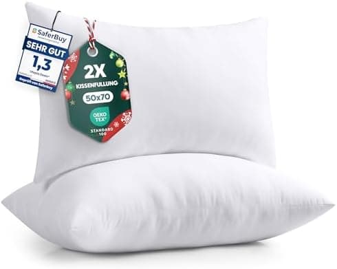 Utopia Bedding 2er Set Weiß - Innenkissen Füllkissen OEKO-TEX STANDARD 100