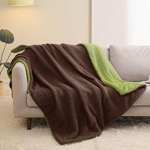 Exclusivo Mezcla Decke, Warme Kuscheldecke für Bett und Sofa, Tiefviolett/Lila 130x150 cm