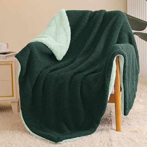 Exclusivo Mezcla Decke, Warme Kuscheldecke für Bett und Sofa, Tiefviolett/Lila 130x150 cm