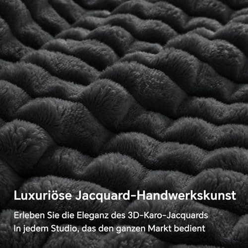 BEDELITE Flauschig Kuscheldecke Hellblau 125x150 für Sofa und Wohnzimmer OEKO-TEX STANDARD 100  
BEDELITE Hellblauer Fla