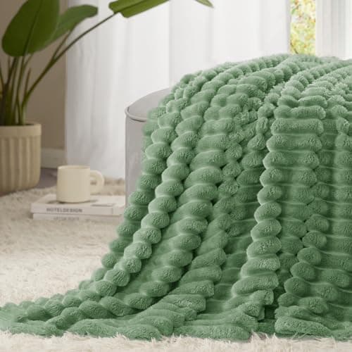 WAVVE Kuscheldecke Flauschig für Zimmer Deko, Sofadecke weicher Fleecedeckenausschnitt, Wohnraum Accessoire 130x150cm Gr
