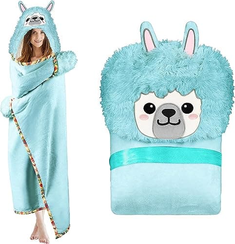 Rosa Sherpa Fleece Ärmeldecke für Frauen als Geschenk(te) warm und weich 152x125cm