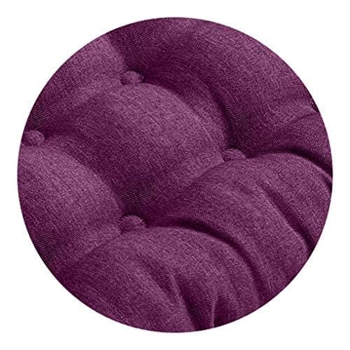 Wometo 4er Set Sitzkissen Stuhl OekoTex - beigeh ConfigurationManager Stuhlkissen Funktionales Polster mit Bändern OEKO-