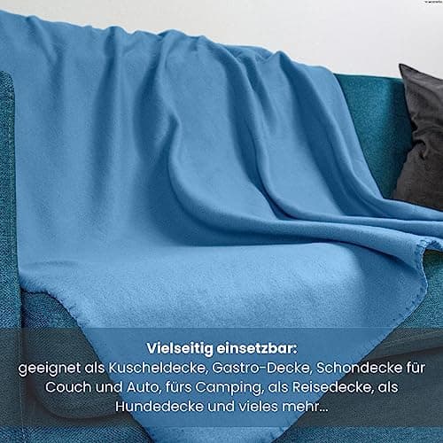 Wometo 2er Set Polar Fleecedecke OekoTex Lilaviolett Anti-Pilling Kettelrand