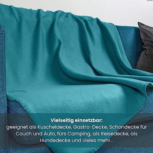 Wometo 2er Set Polar Fleecedecke OekoTex Lilaviolett Anti-Pilling Kettelrand