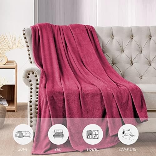 FARFALLAROSSA Oeko-TEX Flauschig Kuscheldecke 130x160 cm - Super Weiche Fleecedecke als Sofaüberwurf - Wohndecke Gelb OE