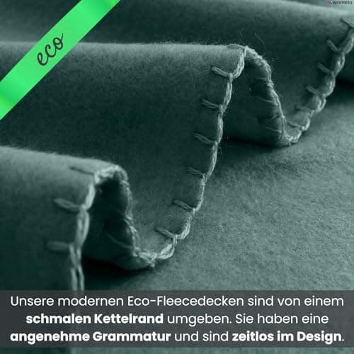 Wometo 10er Vorteilspack Fleecedecke grau Anti-Pilling Kettelrand