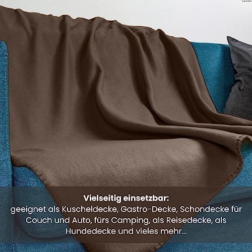 Wometo 2er Set Polar Fleecedecke OekoTex Lilaviolett Anti-Pilling Kettelrand