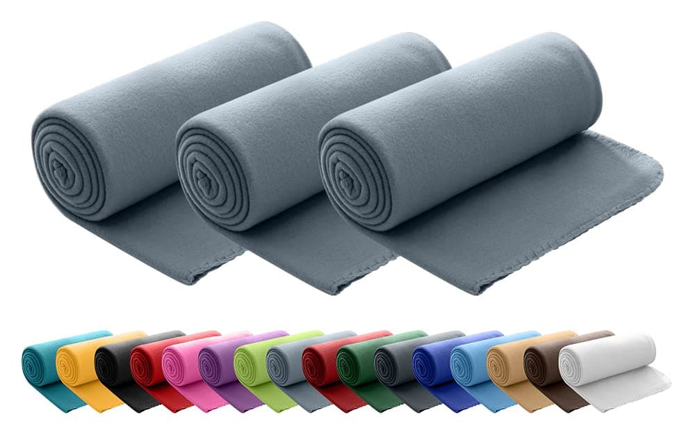 Wometo 3er Set Polar Fleecedecke OEKO-TEX STANDARD 100 Anti-Pilling Kettelrand beige Sand