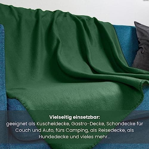 Wometo 2er Set Polar Fleecedecke OekoTex Lilaviolett Anti-Pilling Kettelrand