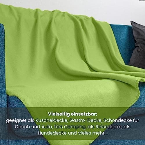 Wometo 2er Set Polar Fleecedecke OekoTex Lilaviolett Anti-Pilling Kettelrand