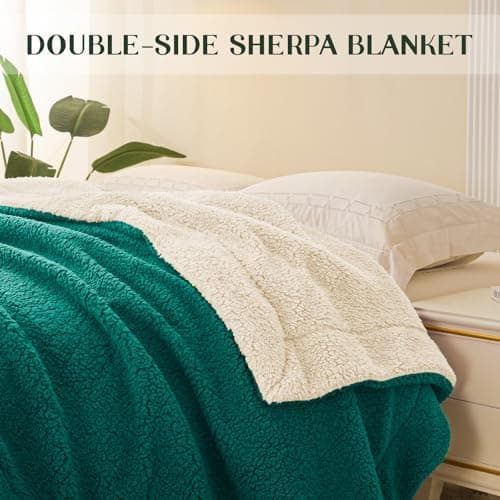 Exclusivo Mezcla Decke, Warme Kuscheldecke für Bett und Sofa, Tiefviolett/Lila 130x150 cm