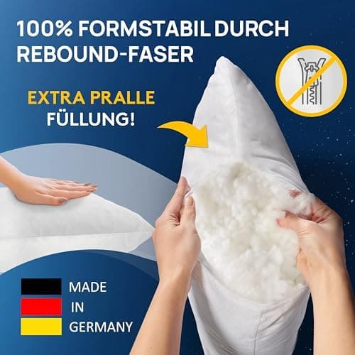 LILENO HOME 40x40 cm waschbares Kissenfüllmaterial - ideal für Allergiker und Couchkissen, Sofa Kissen, Cocktailkissen u