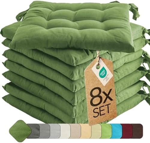Etérea Türkiswaschbares Sitzkissen Stuhl 40x40 2er Set Inneneinbau - Outdoor & Indoor - OEKO-TEX Made in Green