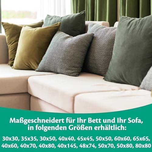 Flowen Kopfkissen 40x40 2er Set Hypoallergene Anti-Milben Weiche Waschmaschinenfest
Flowen Dekokissen 40x40 Hypoallergen