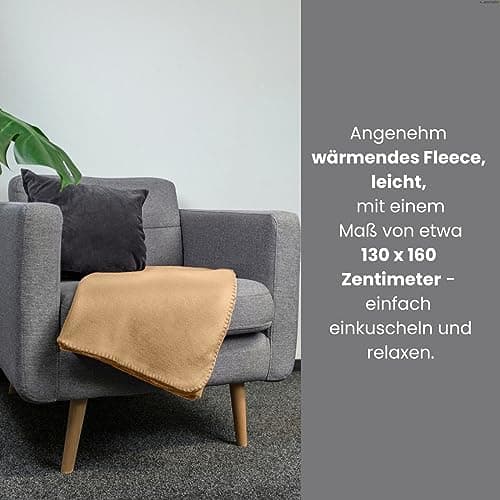 Wometo 10er Vorteilspack Fleecedecke grau Anti-Pilling Kettelrand