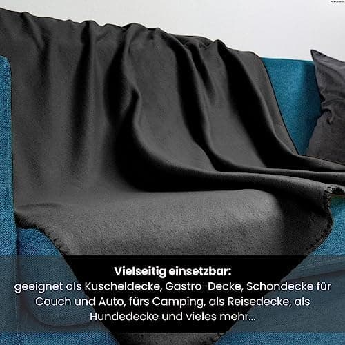 Wometo 2er Set Polar Fleecedecke OekoTex Lilaviolett Anti-Pilling Kettelrand