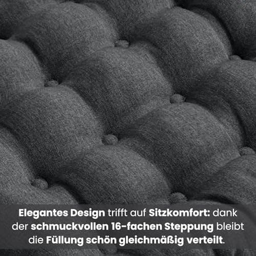 Wometo 4er Set Sitzkissen Stuhl OekoTex - beigeh ConfigurationManager Stuhlkissen Funktionales Polster mit Bändern OEKO-