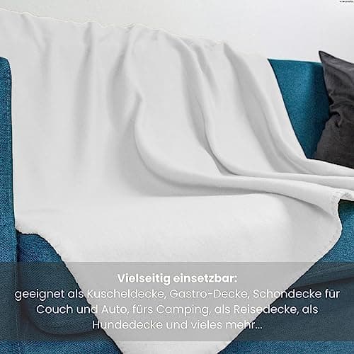 Wometo 2er Set Polar Fleecedecke OekoTex Lilaviolett Anti-Pilling Kettelrand