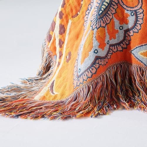 SOFTEXLY Boho Decke – Kuschelige Tagesdecke & Bettüberwurf 150x200cm, Aesthetic Design & Doppelseitige Musselin, Ideal f