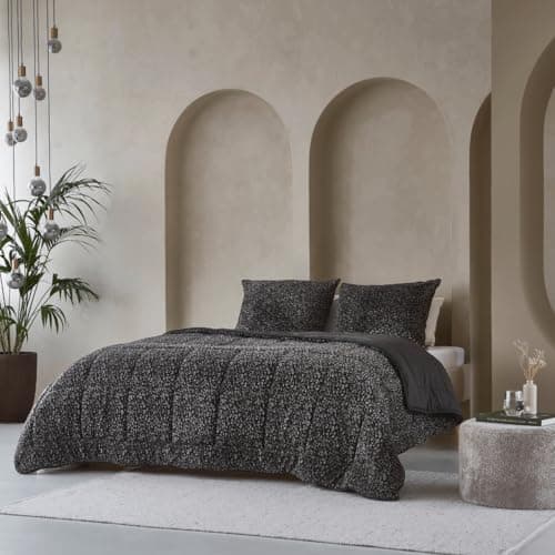 Zelesta Teddybed Bettdecke 4 Jahreszeiten - Warme Winter- und Sommerdecke - Waschbare Anti-Allergene Steppdecke - Fluffy