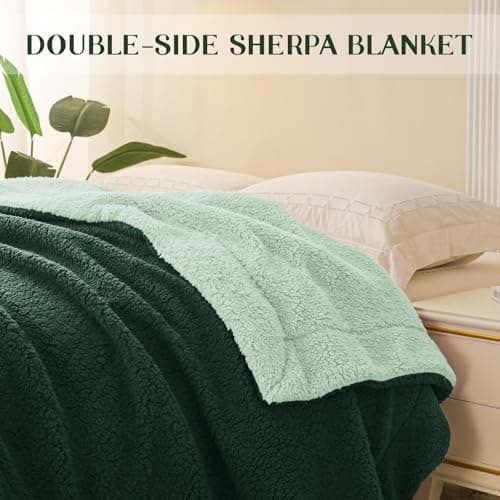 Exclusivo Mezcla Decke, Warme Kuscheldecke für Bett und Sofa, Tiefviolett/Lila 130x150 cm