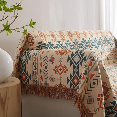 SOFTEXLY Boho Decke – Kuschelige Tagesdecke & Bettüberwurf 150x200cm, Aesthetic Design & Doppelseitige Musselin, Ideal f