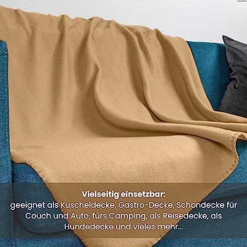 Wometo 2er Set Polar Fleecedecke OekoTex Lilaviolett Anti-Pilling Kettelrand