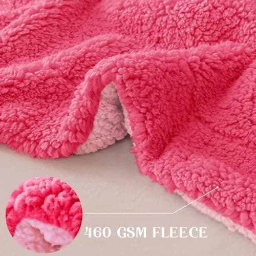 Exclusivo Mezcla Decke, Warme Kuscheldecke für Bett und Sofa, Tiefviolett/Lila 130x150 cm