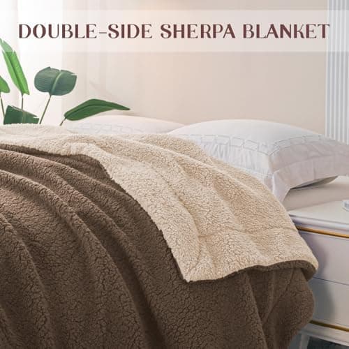 Exclusivo Mezcla Decke, Warme Kuscheldecke für Bett und Sofa, Tiefviolett/Lila 130x150 cm