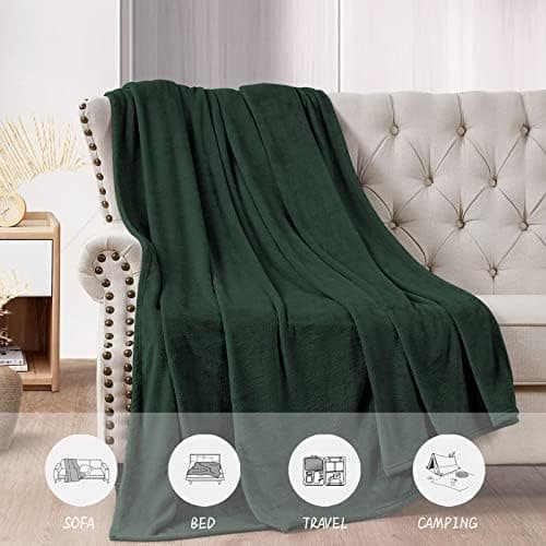 FARFALLAROSSA Oeko-TEX Flauschig Kuscheldecke 130x160 cm - Super Weiche Fleecedecke als Sofaüberwurf - Wohndecke Gelb OE