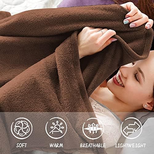 FARFALLAROSSA Oeko-TEX Flauschig Kuscheldecke 130x160 cm - Super Weiche Fleecedecke als Sofaüberwurf - Wohndecke Gelb OE
