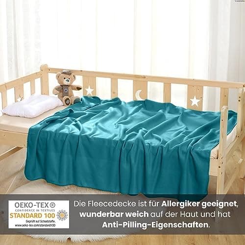Wometo 10er Vorteilspack Fleecedecke grau Anti-Pilling Kettelrand