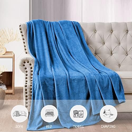 FARFALLAROSSA Oeko-TEX Flauschig Kuscheldecke 130x160 cm - Super Weiche Fleecedecke als Sofaüberwurf - Wohndecke Gelb OE