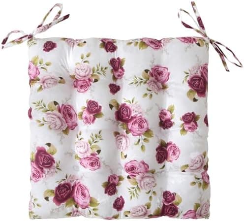 Wometo Sitzkissen Bodenkissen - Landhaus Rosen-Motiv für Indoor und Outdoor OEKO-TEX