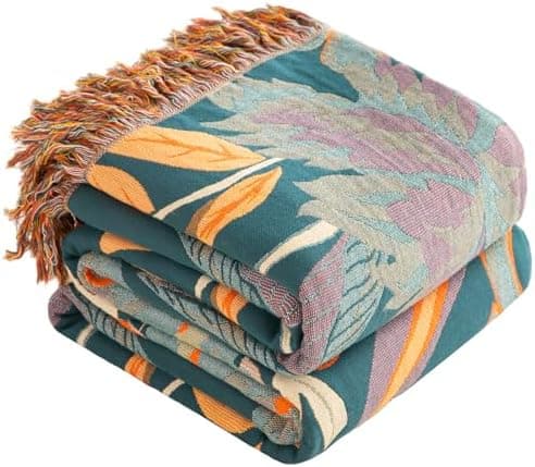SOFTEXLY Boho Decke – Kuschelige Tagesdecke & Bettüberwurf 150x200cm, Aesthetic Design & Doppelseitige Musselin, Ideal f