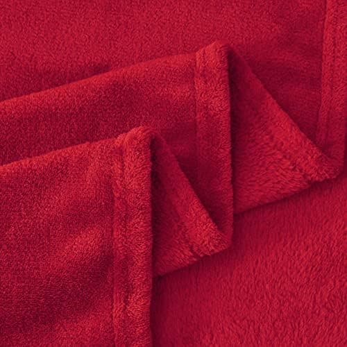 Aisbo Flauschig Warme Decke Rot für Winter - Kuschliges Wohnzimmer Blanket 130x150 cm OEKO-TEX