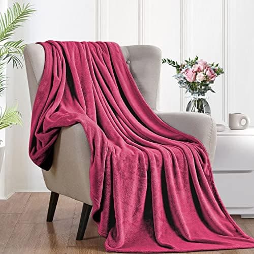 FARFALLAROSSA Oeko-TEX Flauschig Kuscheldecke 130x160 cm - Super Weiche Fleecedecke als Sofaüberwurf - Wohndecke Gelb OE