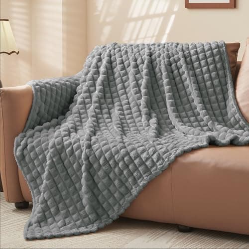 BEDELITE Flauschig Kuscheldecke Hellblau 125x150 für Sofa und Wohnzimmer OEKO-TEX STANDARD 100  
BEDELITE Hellblauer Fla