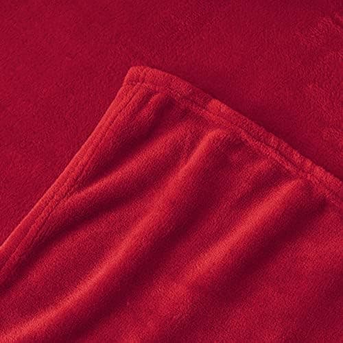 Aisbo Flauschig Warme Decke Rot für Winter - Kuschliges Wohnzimmer Blanket 130x150 cm OEKO-TEX