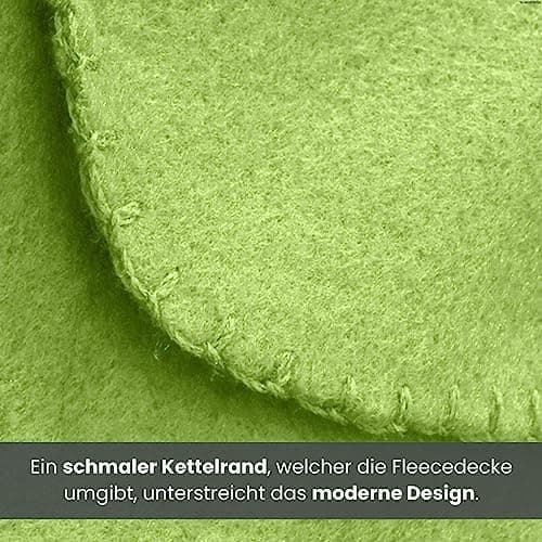 Wometo 2er Set Polar Fleecedecke OekoTex Lilaviolett Anti-Pilling Kettelrand