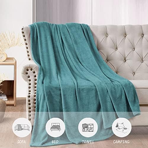 FARFALLAROSSA Oeko-TEX Flauschig Kuscheldecke 130x160 cm - Super Weiche Fleecedecke als Sofaüberwurf - Wohndecke Gelb OE