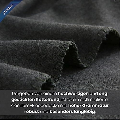 Wometo Premium Fleecedecke - weiß meliert (Bi-Color)Anti-Pilling 140x190 cm OEKO-TEX