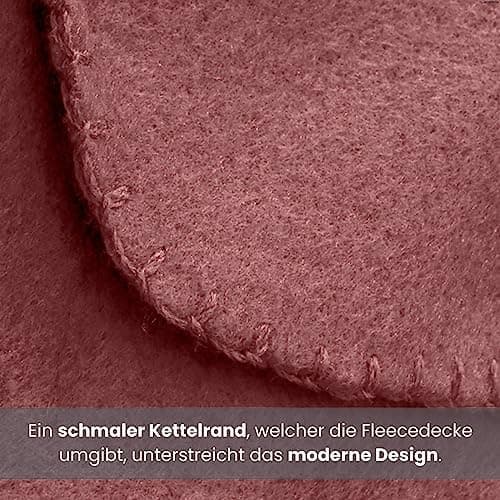 Wometo 2er Set Polar Fleecedecke OekoTex Lilaviolett Anti-Pilling Kettelrand