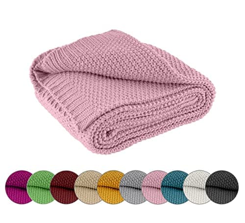 Wometo Kuscheldecke Strick Warme und Weiche Strickdecke OekoTex 140x190TürkisPetrol