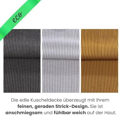Wometo Kuscheldecke Strick Warme und Weiche Strickdecke OekoTex 140x190TürkisPetrol